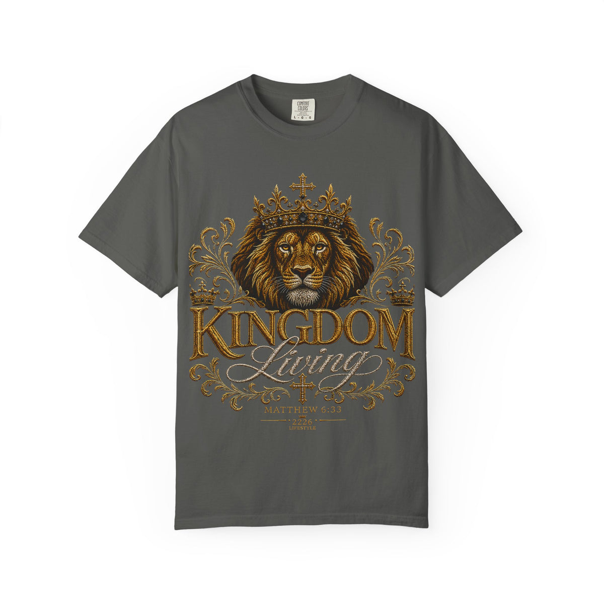Kingdom Living T-Shirt — Regal Lion Christian Faith Tee