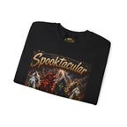 Religious Halloween Crewneck Sweatshirt — "Spooktacular" & "Still on the Throne" Graphic