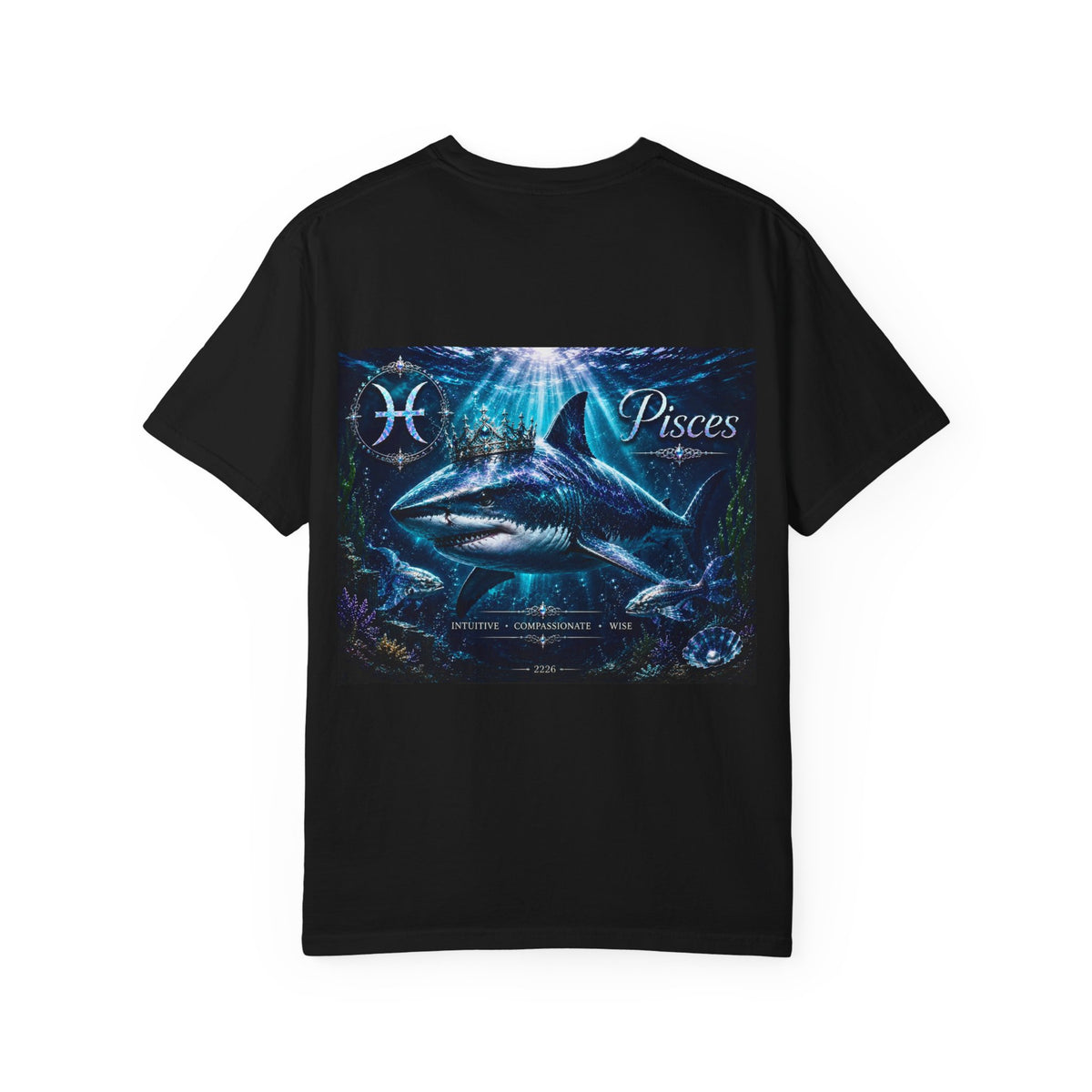 Pisces Zodiac T-Shirt — Illustrated Pisces Fish Astrology Tee