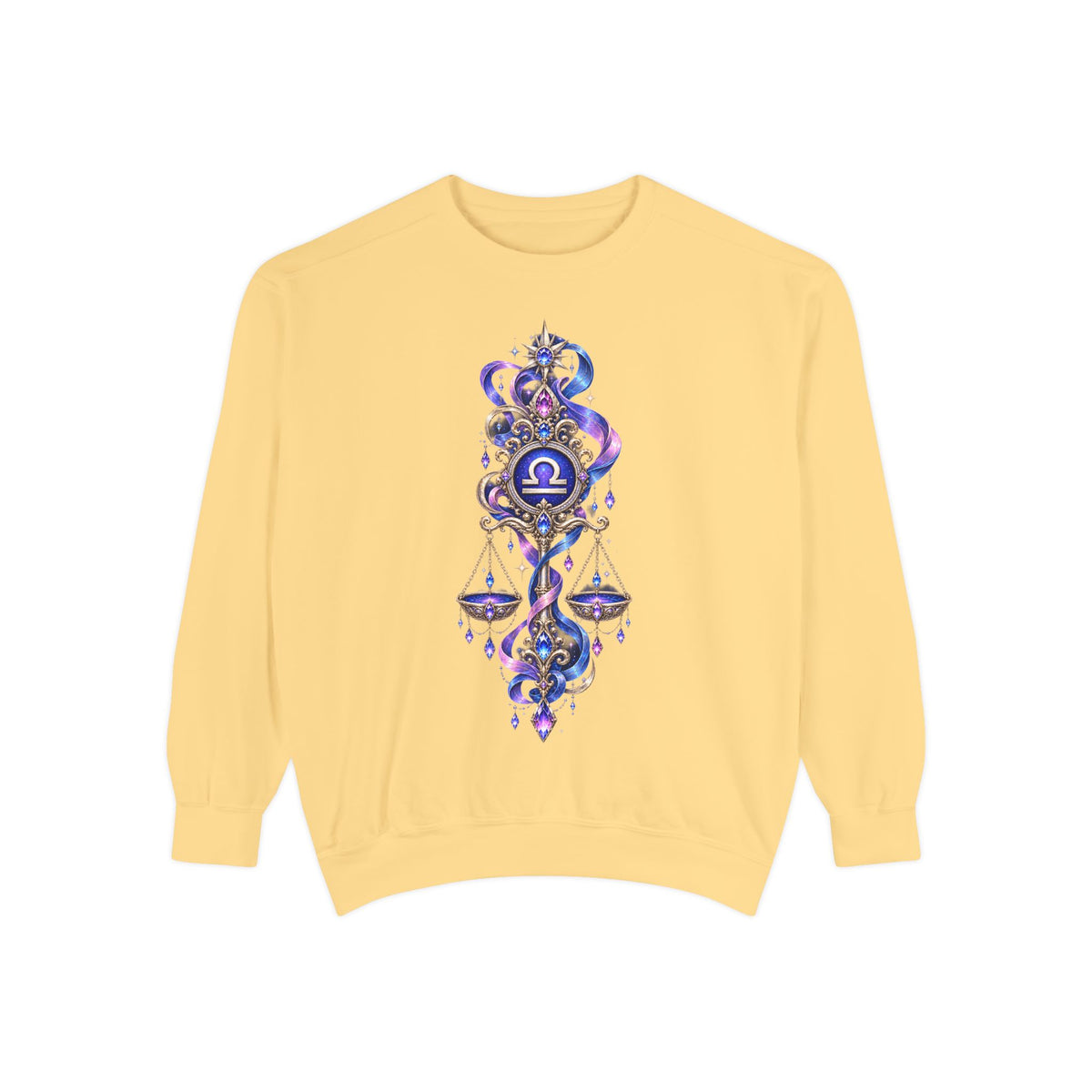Libra Zodiac Sweatshirt — Scales Astrology Graphic Crewneck