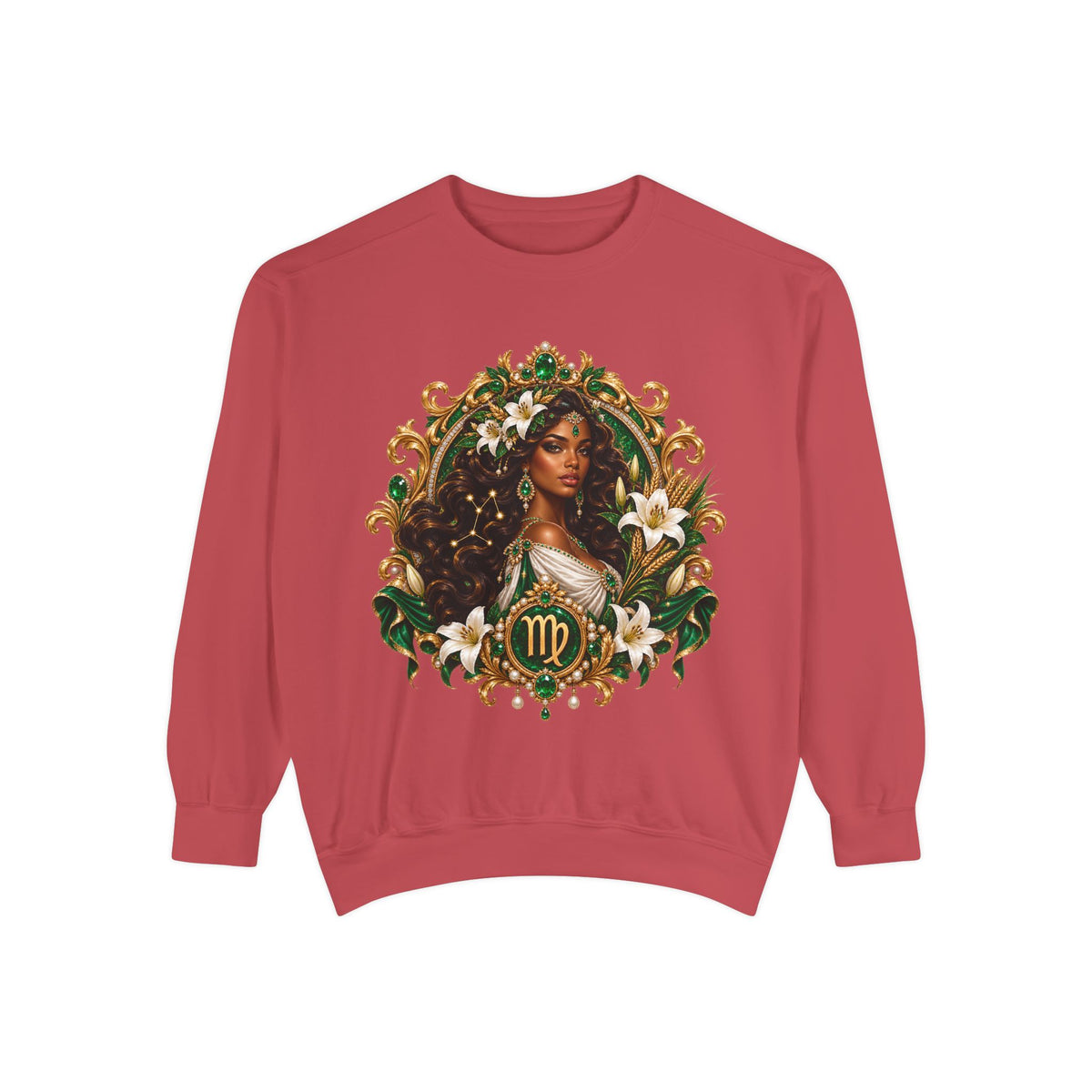 Virgo Zodiac Sweatshirt — Virgo Goddess & Owl Astrology Crewneck