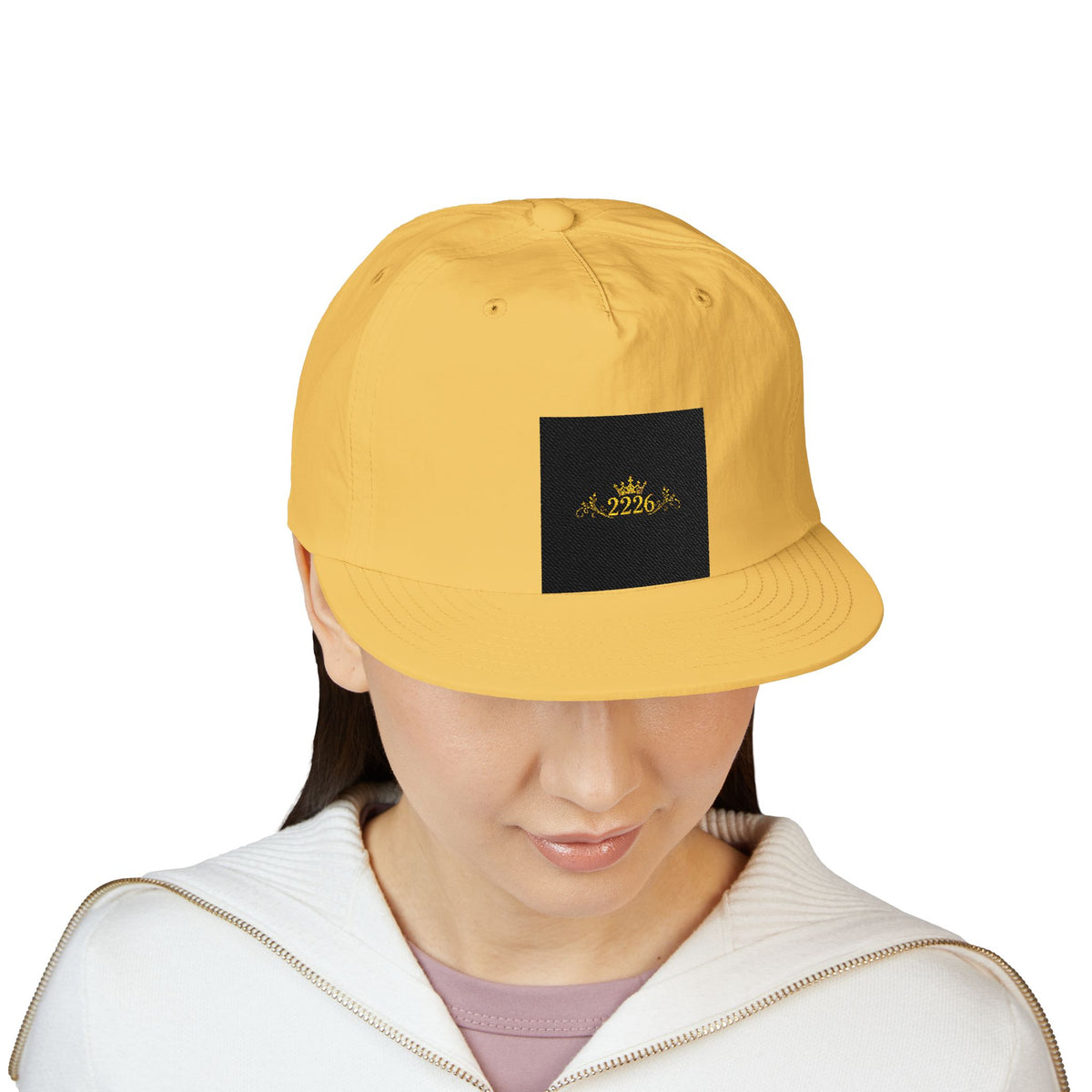 Surf Cap - Minimal Gold Wave Embroidered Patch Hat