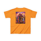 Kids Brown Unicorn Tee — Rainbow Fantasy Magical Horse Shirt