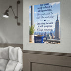 Motivational City View Poster – “You Don’t Need to Have It All Figured Out” Inspirational Wall Art