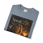Kingdom Living Lion T-Shirt — "Speak Life" Christian Faith Graphic Tee