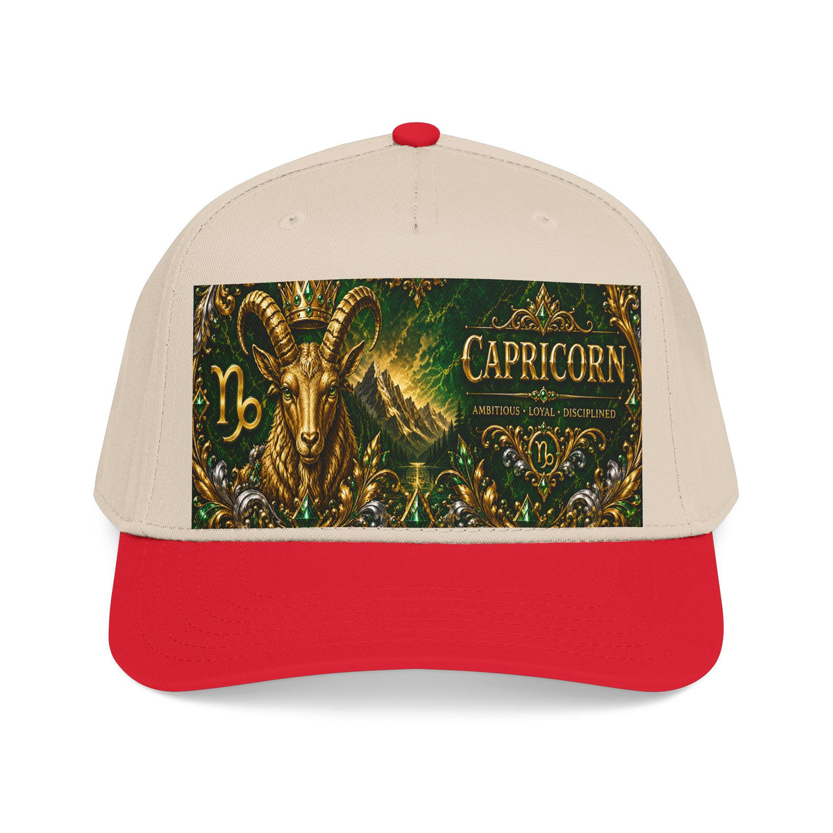 Capricorn Zodiac Baseball Cap — Gold Goat Astrology Hat