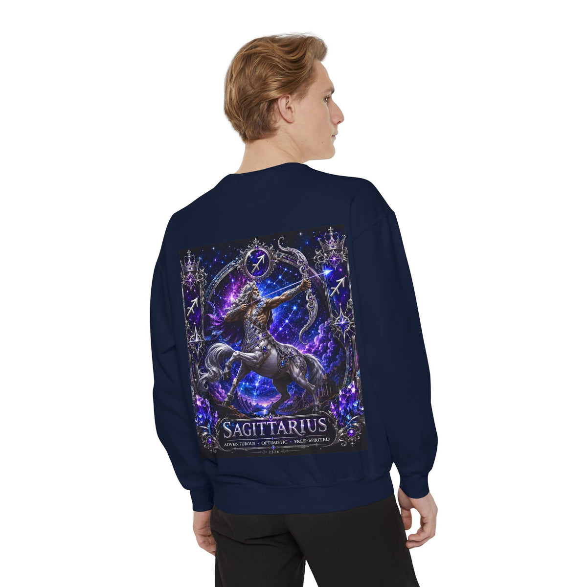 Sagittarius Zodiac Sweatshirt — Celestial Archer Graphic Pullover