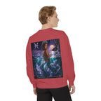 Pisces Mermaid Zodiac Sweatshirt — Pisces Symbol & 'Pisces' Artwork