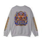 Gemini Zodiac Crewneck Sweatshirt — Twin Gods Astrology Graphic
