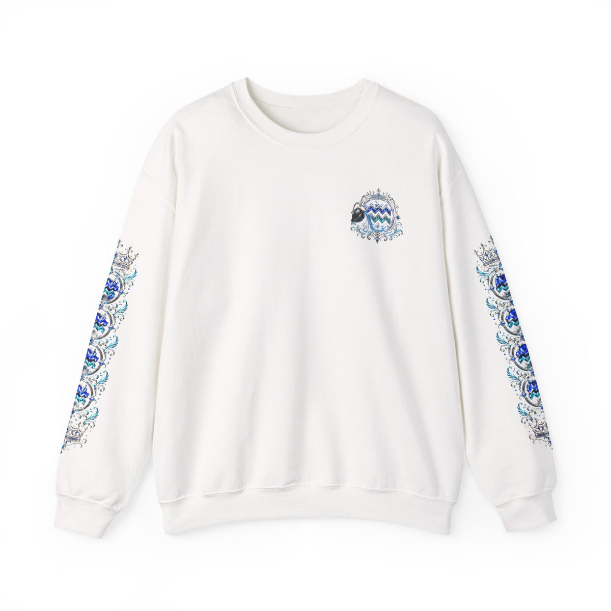 Aquarius Crewneck Sweatshirt — Zodiac Water-Bearer Astrology Pullover