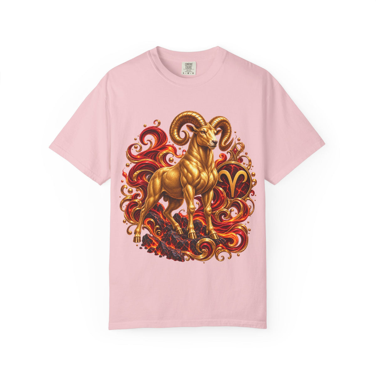 Aries Zodiac T-Shirt — Bold Ram Astrology Tee ("Aries")