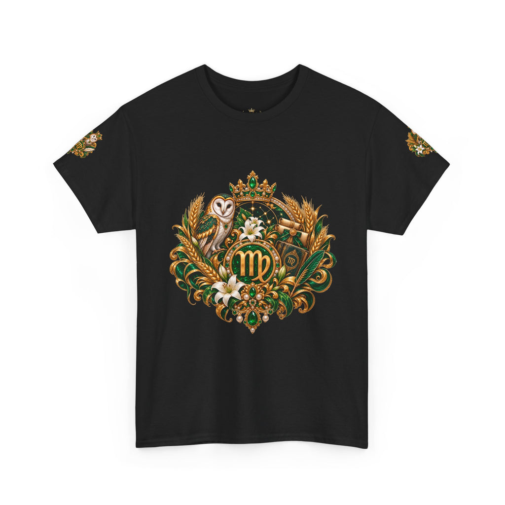 Virgo Zodiac Tee — Elegant Floral Virgo Astrology T-Shirt