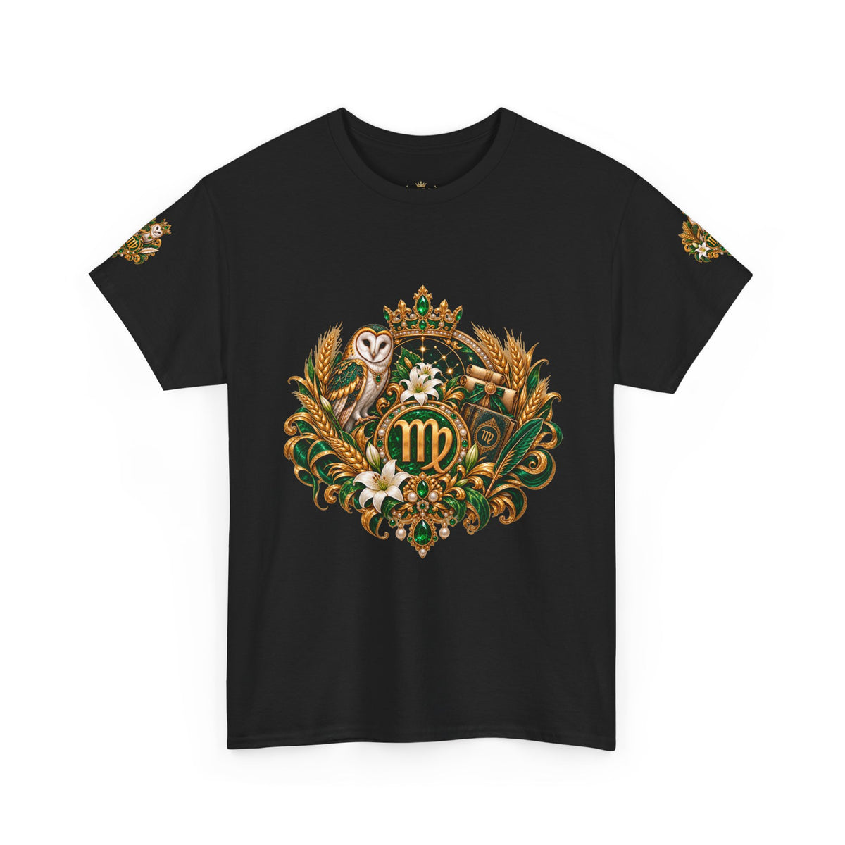 Virgo Zodiac Tee — Elegant Floral Virgo Astrology T-Shirt