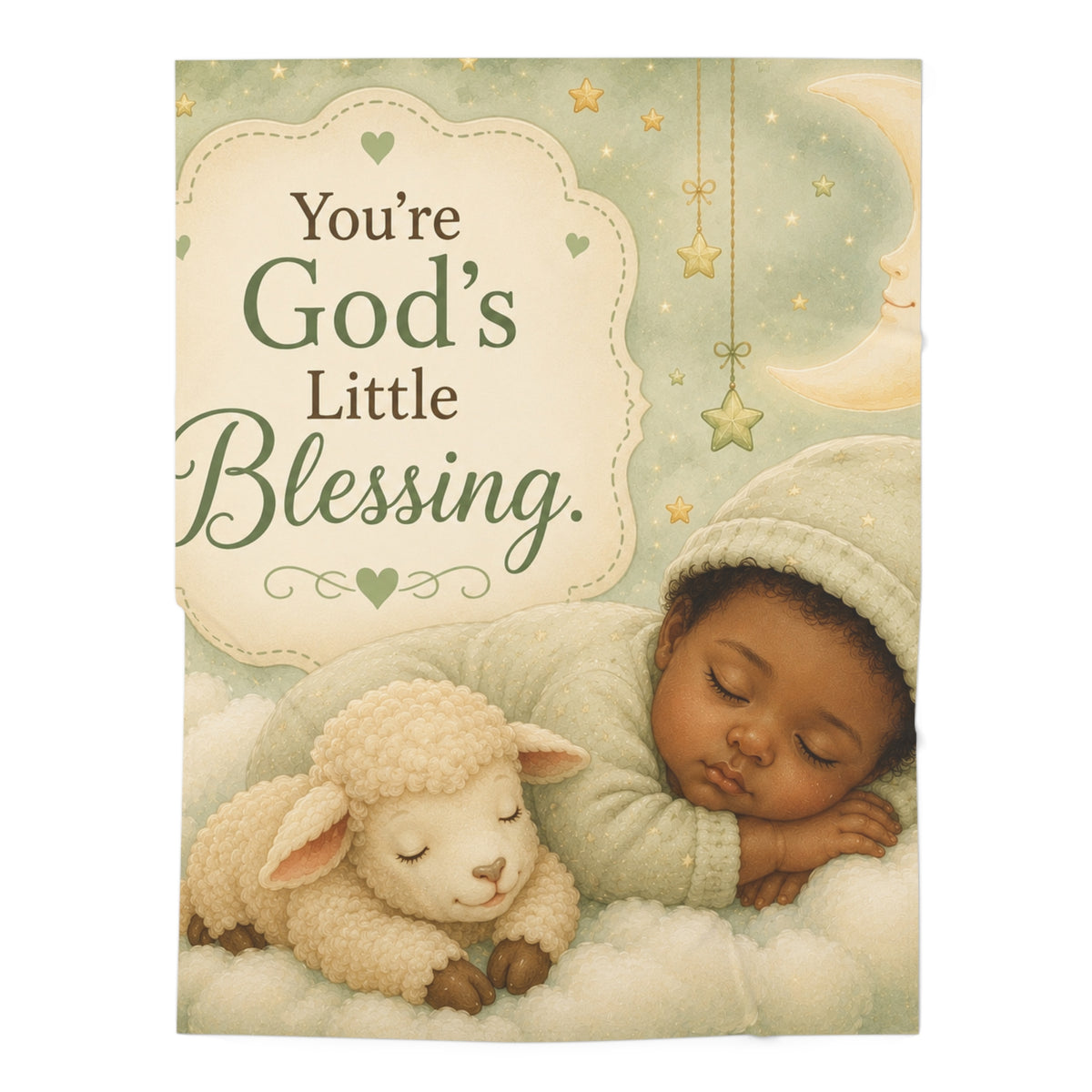 Baby Swaddle Blanket — “You’re God’s Little Blessing” Newborn Receiving Blanket