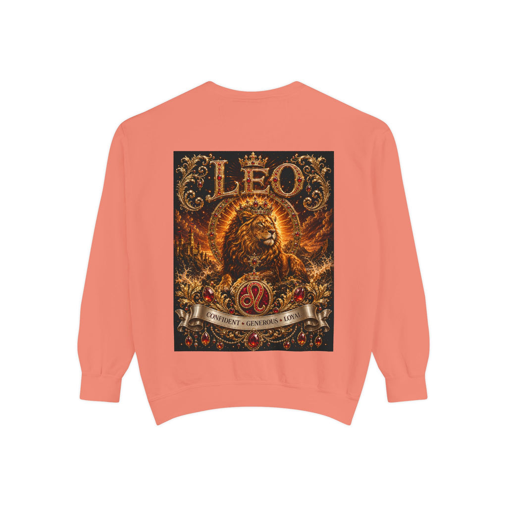Leo Zodiac Lion Sweatshirt — Regal Astrology Graphic Crewneck