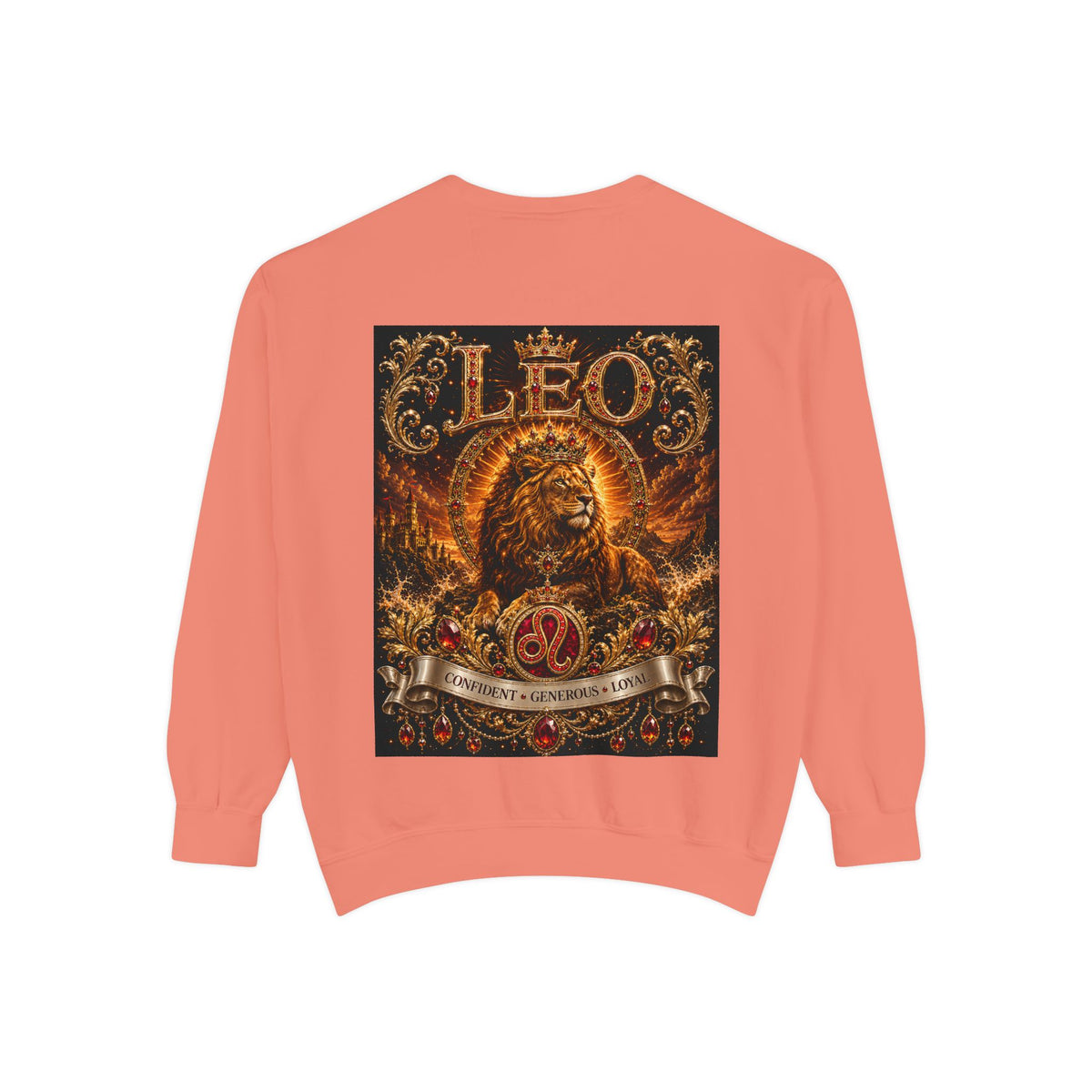 Leo Zodiac Lion Sweatshirt — Regal Astrology Graphic Crewneck