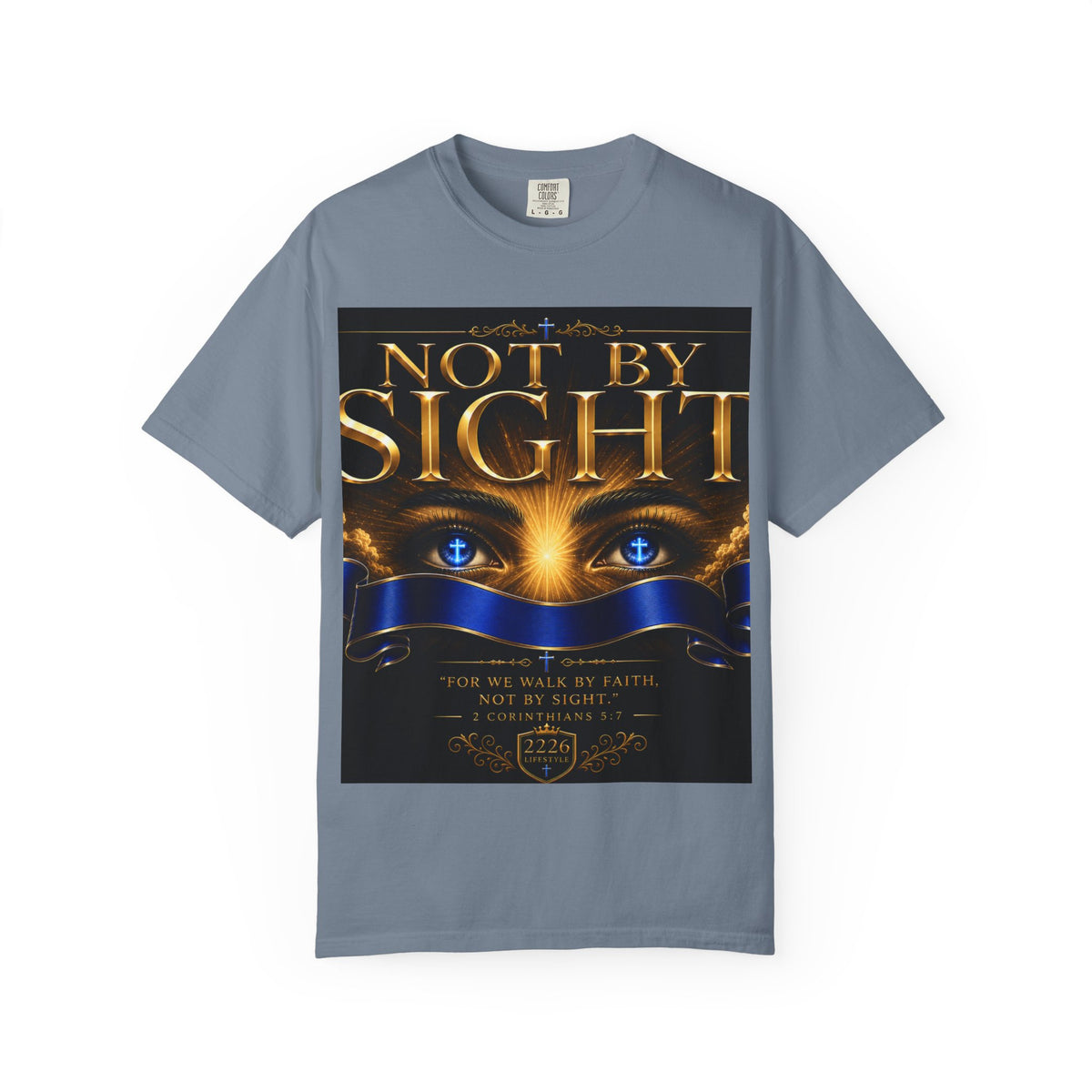 Not By Sight / Walk By Faith T‑Shirt — Christian Faith Graphic Tee