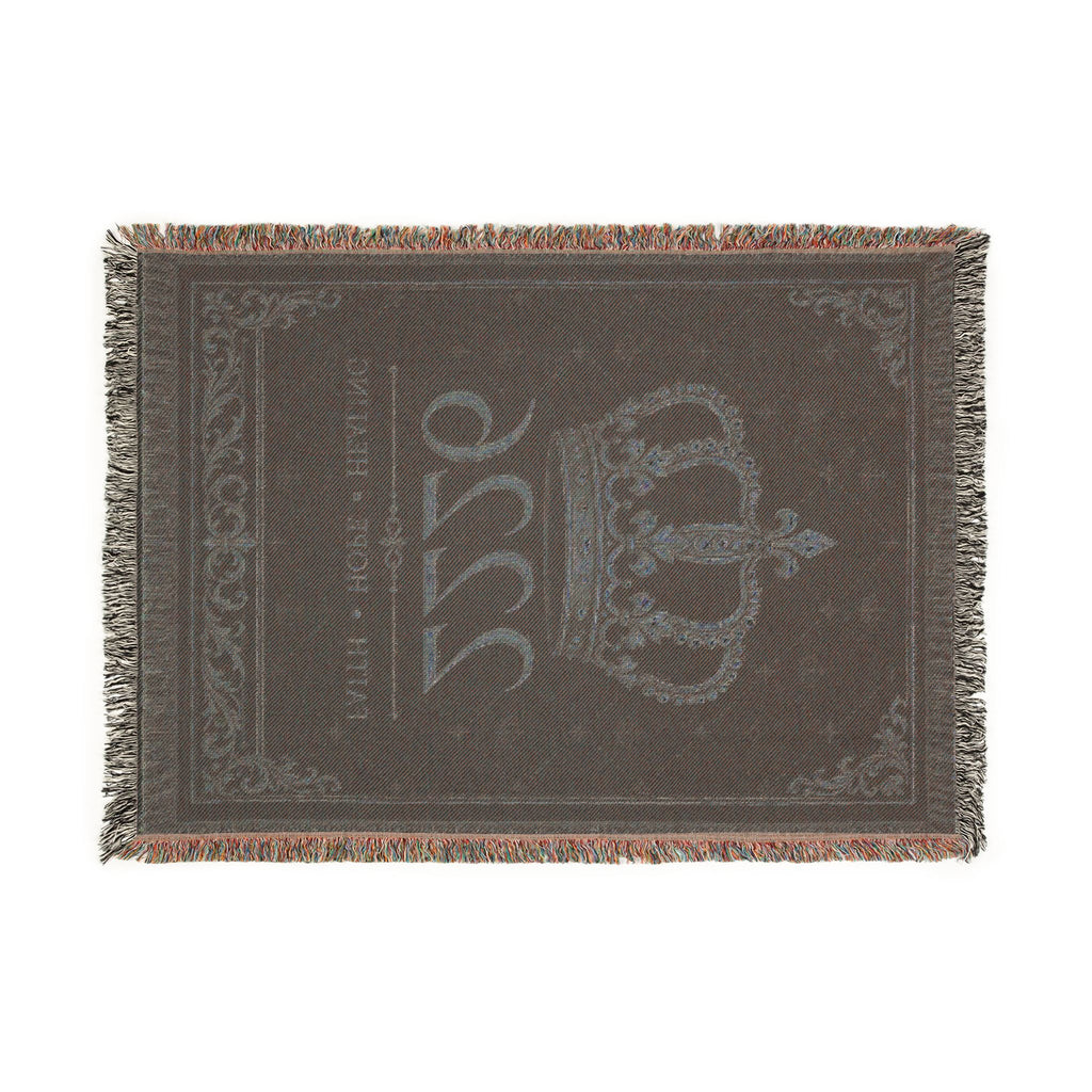 Royal Crown 2226 Woven Blanket — Luxury Decorative Throw for Home & Gift