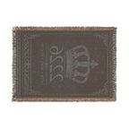 Royal Crown 2226 Woven Blanket — Luxury Decorative Throw for Home & Gift