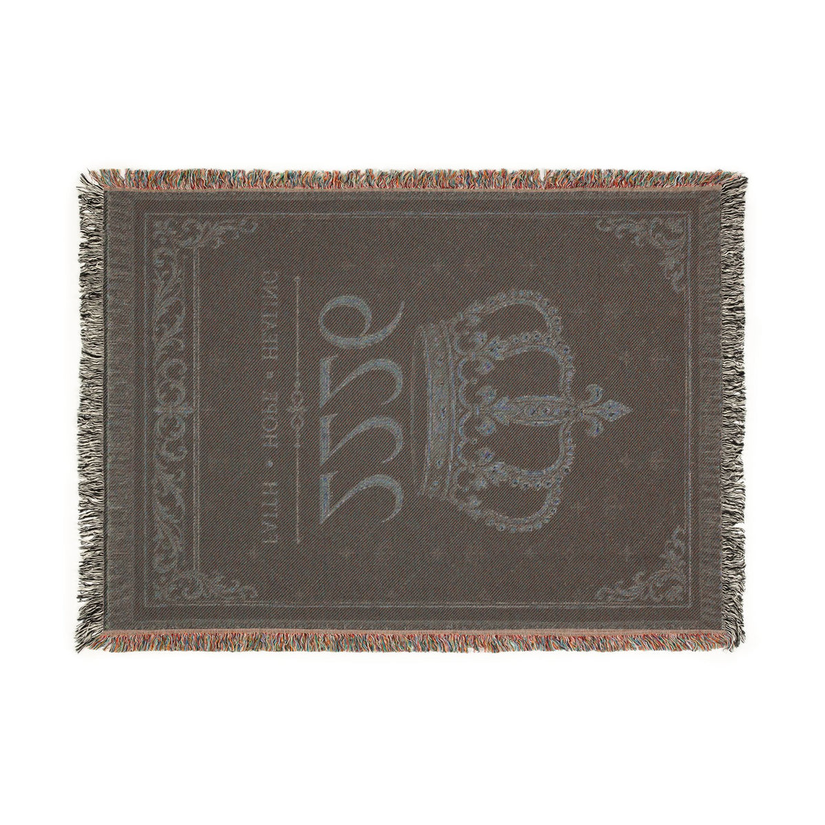 Royal Crown 2226 Woven Blanket — Luxury Decorative Throw for Home & Gift
