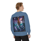 Pisces Mermaid Zodiac Sweatshirt — Pisces Symbol & 'Pisces' Artwork