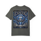 Cancer Zodiac Crab T-Shirt — Blue Astrology Tee (Cancer: Intuitive • Loyal • Nurturing)