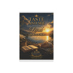 Garden Flag — "Taste and See That the Lord Is Good" Psalm 34:8 Inspirational Banner