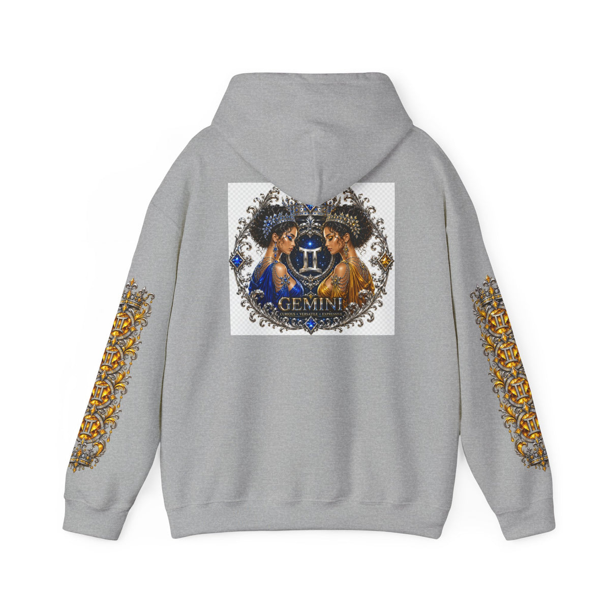 Gemini Zodiac Hoodie — Ornate Twin Constellation Sweatshirt