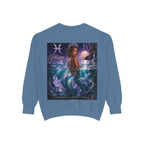 Pisces Mermaid Zodiac Sweatshirt — Pisces Symbol & 'Pisces' Artwork