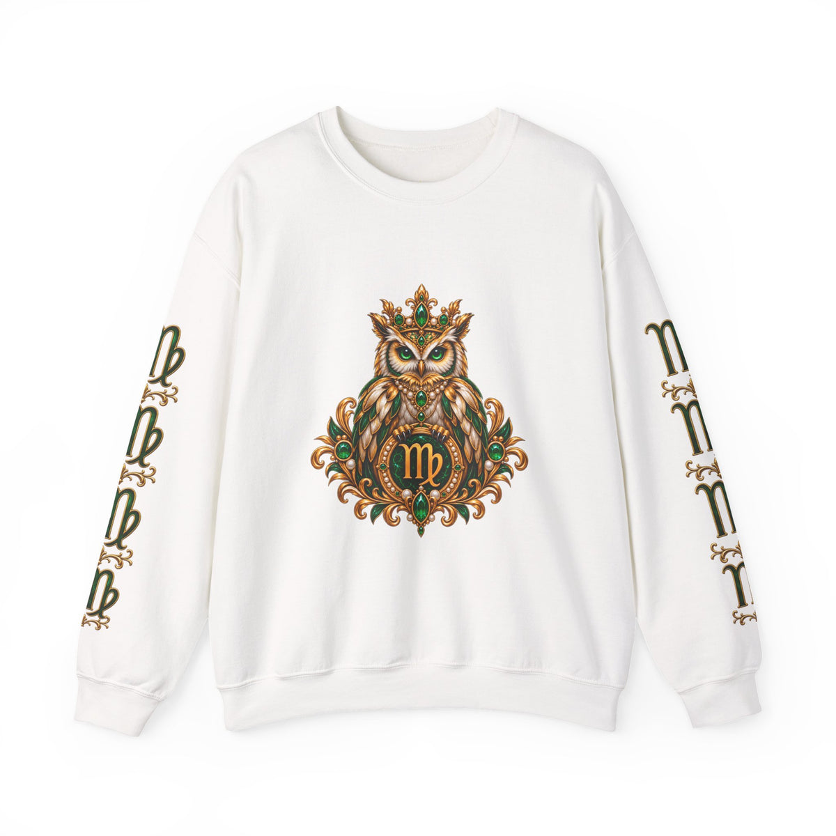 Virgo Zodiac Crewneck Sweatshirt — Owl Virgo Astrology Sweatshirt