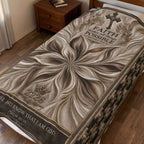 Faith Quote Velveteen Plush Blanket — "Faith Makes All Things Possible" Inspirational Throw