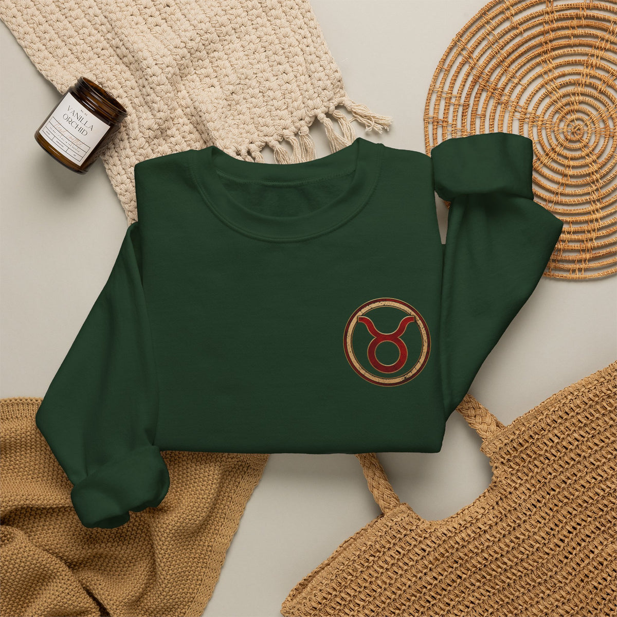 Taurus Zodiac Crewneck Sweatshirt — Bull Constellation Graphic
