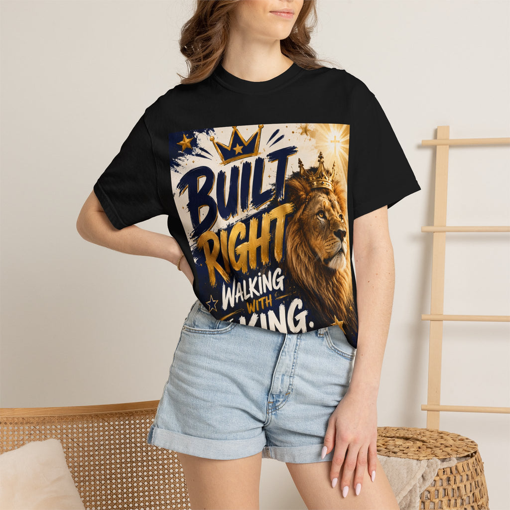 Built Right Walking with the King Lion T-Shirt