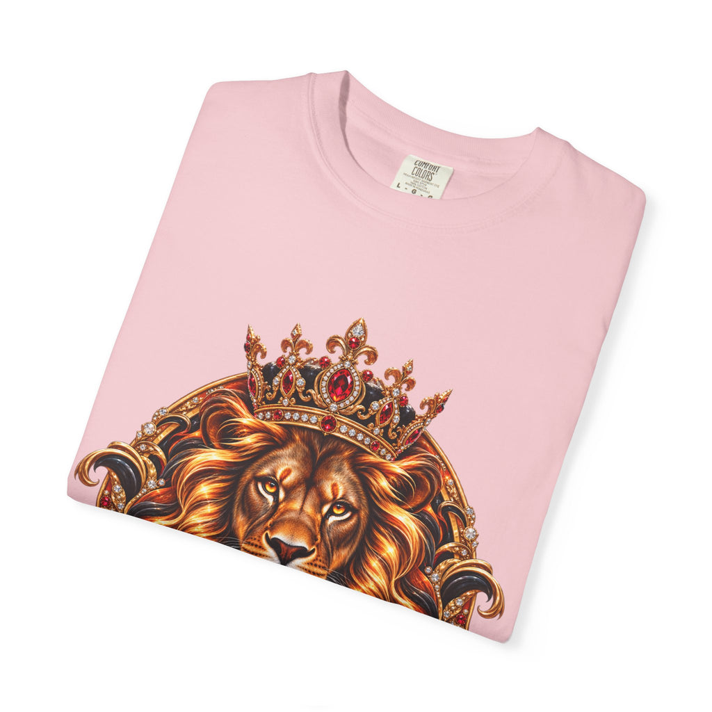 Leo Zodiac Lion T-Shirt — Regal Crowned Lion Astrology Tee