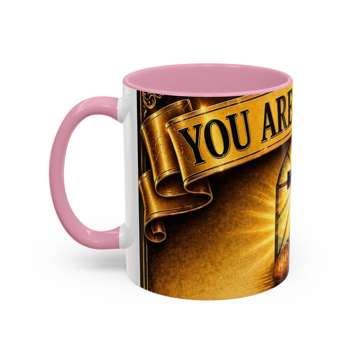 You Are Not Alone Christian Mug — Communion Cross & Bread Chalice Coffee Cup