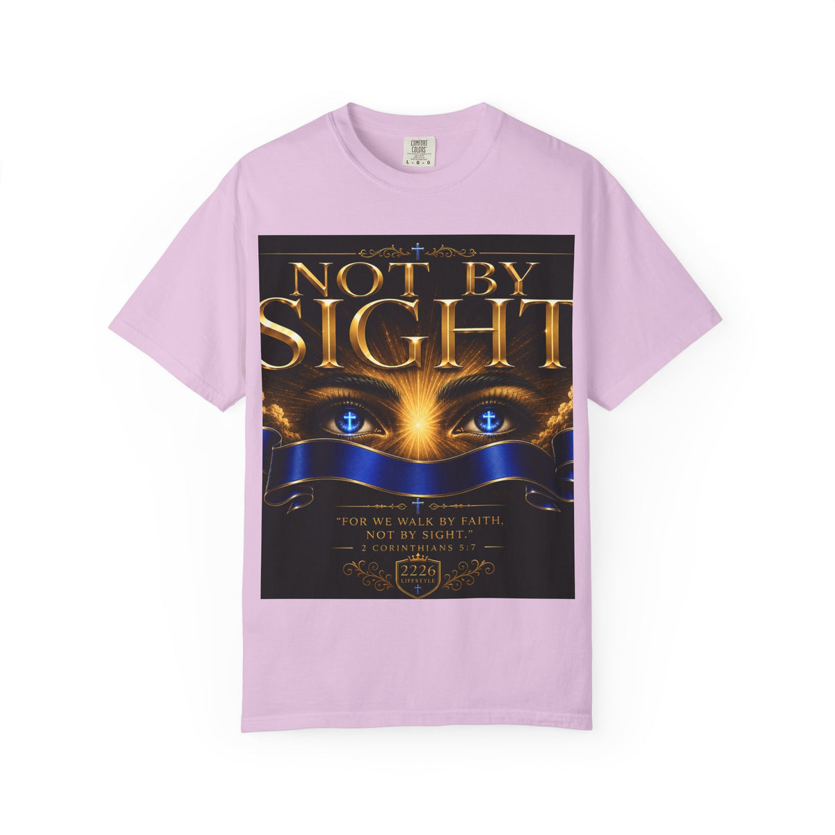 Not By Sight / Walk By Faith T‑Shirt — Christian Faith Graphic Tee