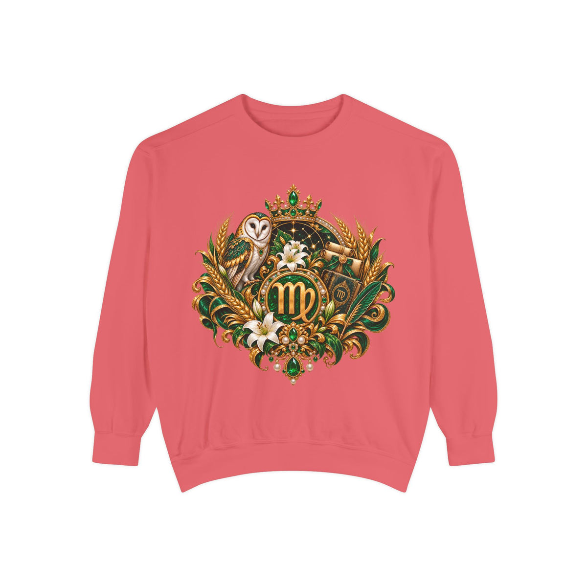 Virgo Sweatshirt — Zodiac Owl Virgo Symbol Crewneck