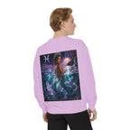 Pisces Mermaid Zodiac Sweatshirt — Pisces Symbol & 'Pisces' Artwork