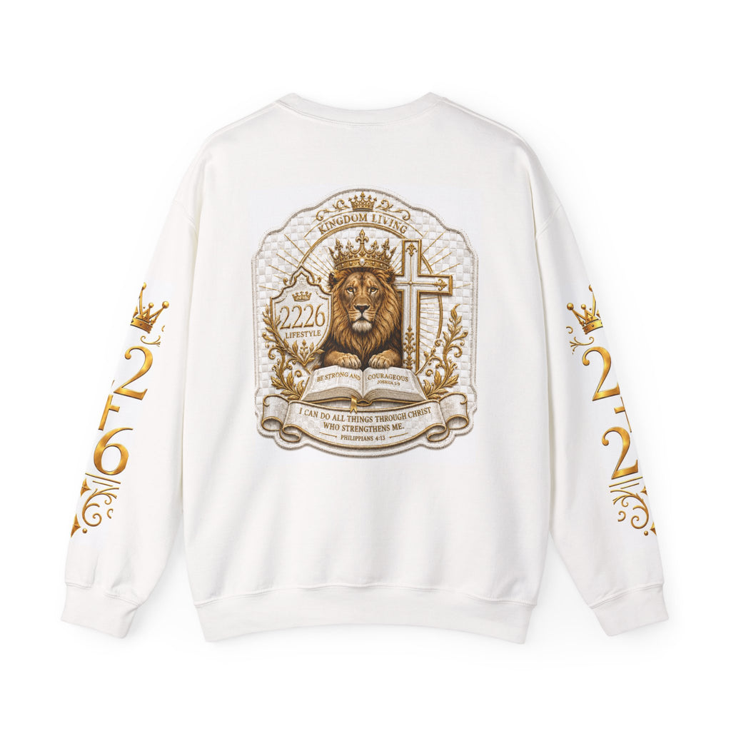 Lion Crest Crewneck Sweatshirt — 2:26 Bible Verse Christian Graphic