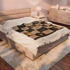Religious Verse Patchwork Velveteen Plush Blanket