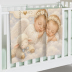 Swaddle Blanket — "Welcome Home Baby Arrived, Something from Heaven" Newborn Cozy Nursery Gift