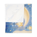 Baby Swaddle Blanket - "Welcome Home Baby Arrived, Something from Heaven" Moon & Twin Sleeping Lamb Design