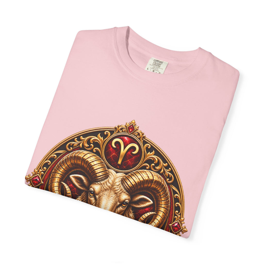 Aries Ram Zodiac T-Shirt — Bold Gold Astrology Tee