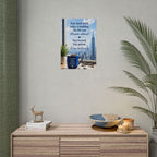 Motivational City View Poster – "Your hard work today is building the life you dream about"