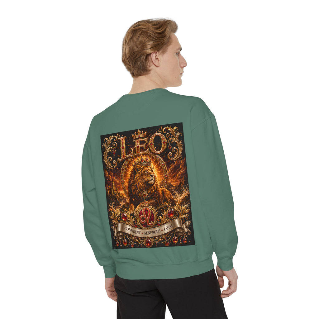 Leo Zodiac Lion Sweatshirt — Regal Astrology Graphic Crewneck