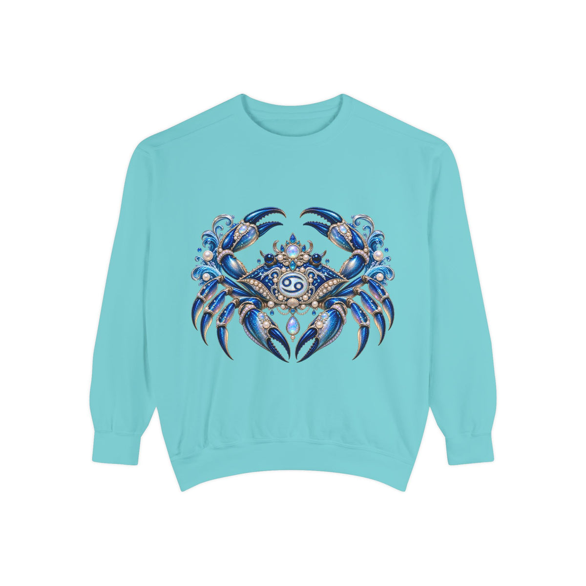Cancer Zodiac Sweatshirt — Blue Crab Astrology Crewneck