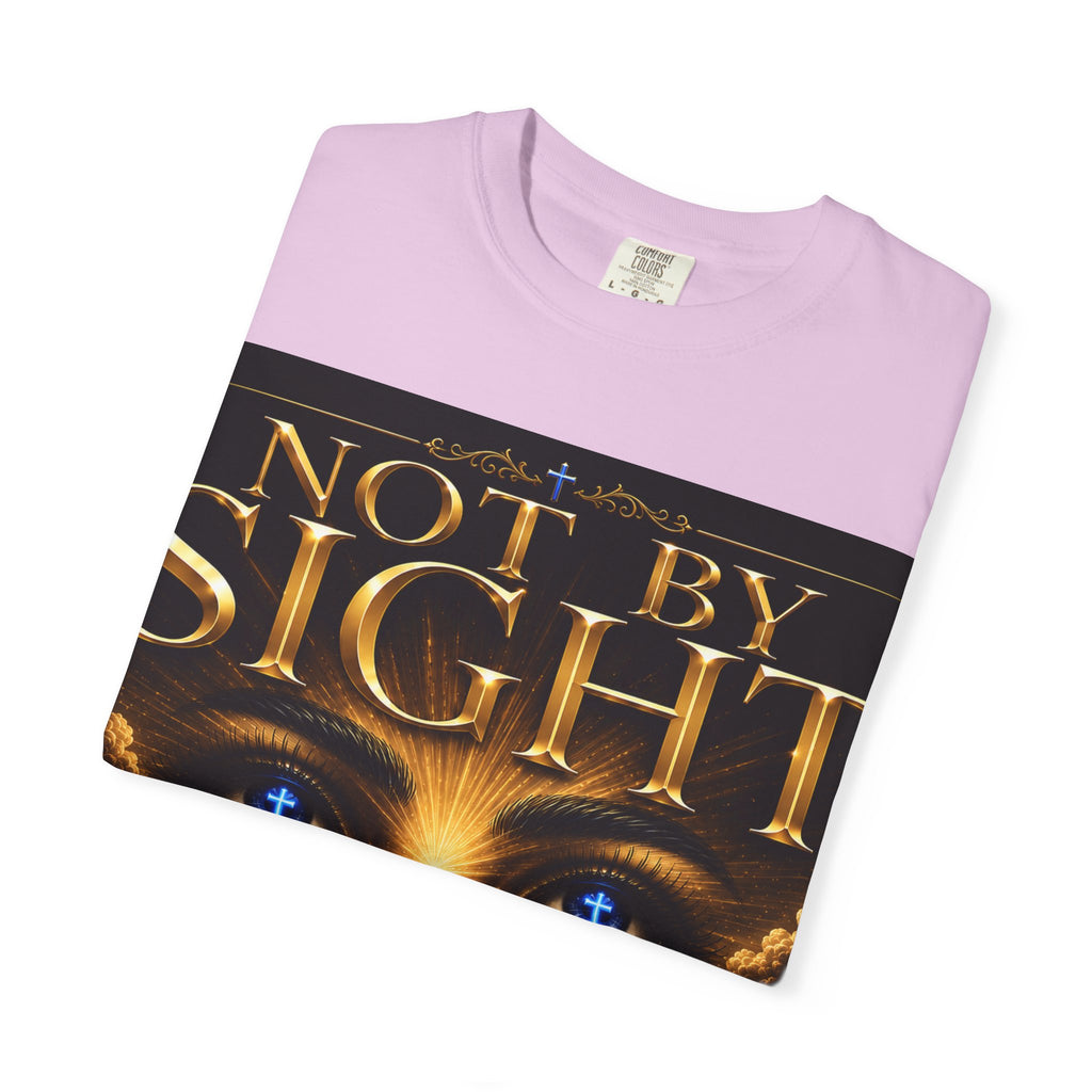 Not By Sight / Walk By Faith T‑Shirt — Christian Faith Graphic Tee