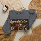 Religious Halloween Crewneck Sweatshirt — "Spooktacular" & "Still on the Throne" Graphic