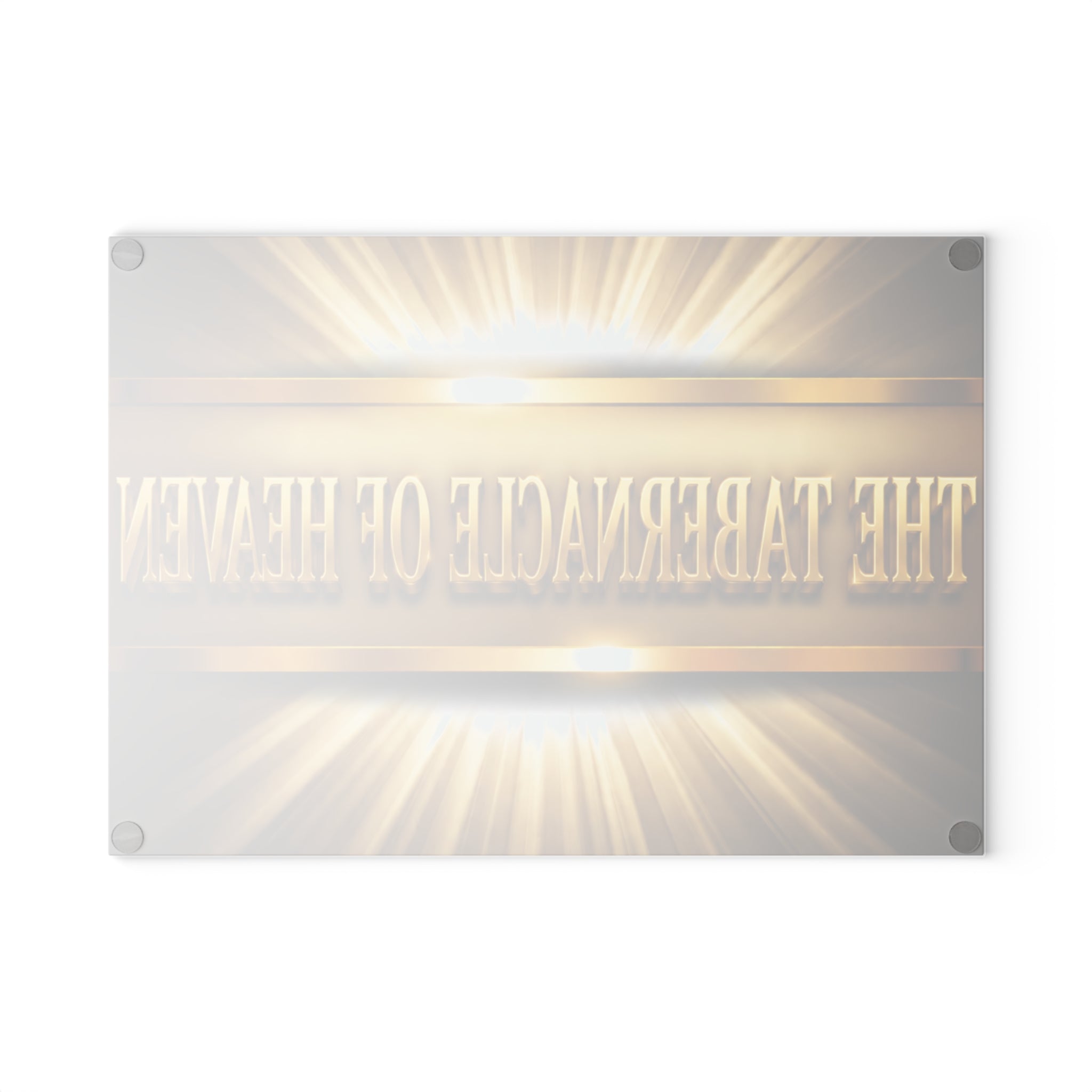 Glass Cutting Board — "The Tabernacle of Heaven" Decorative Religious Kitchen Board