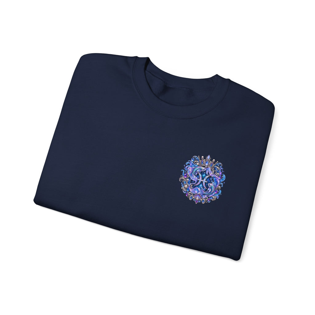 Pisces Mermaid Crewneck Sweatshirt — Zodiac Astrology Graphic Sweater